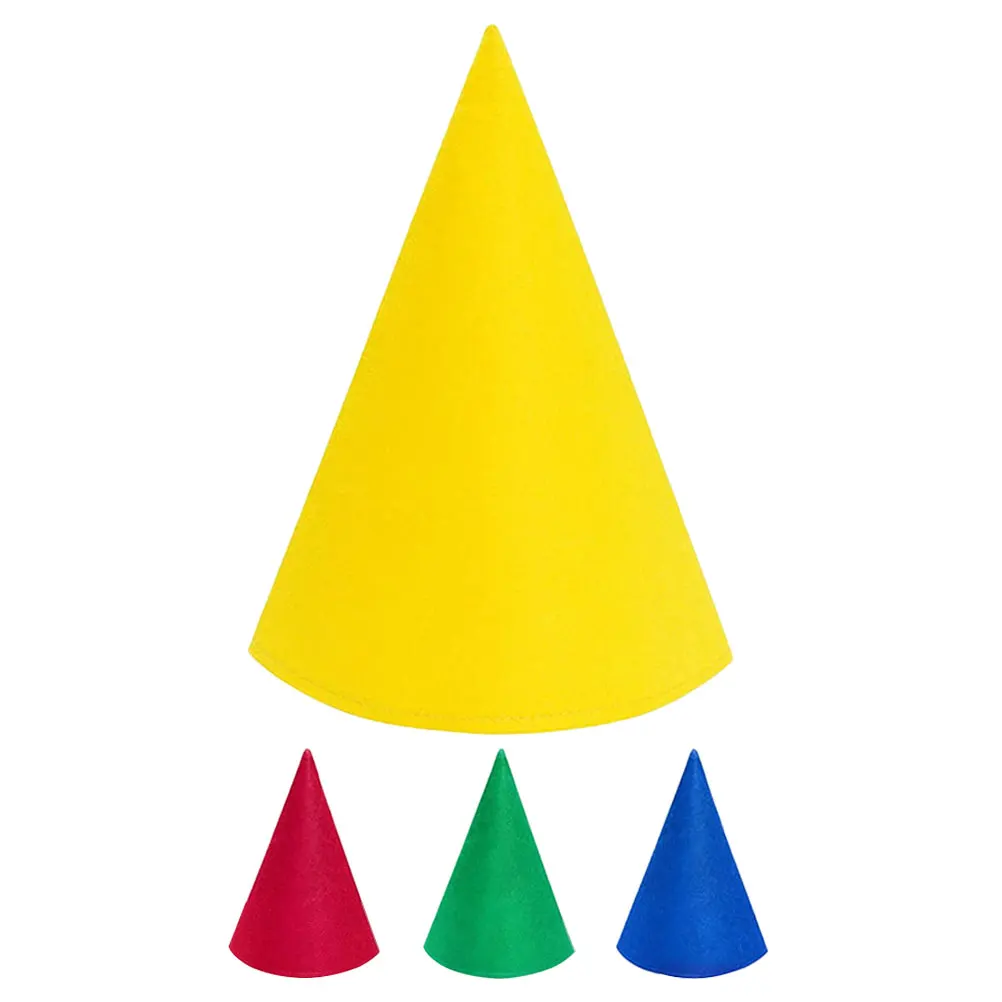 

4pcs Felt Cone Gnome Hats for Celebrations Soft Christmas Gnome Hats Funny Party Cosplay Hats Dwarf Hats Halloween Costume Prop