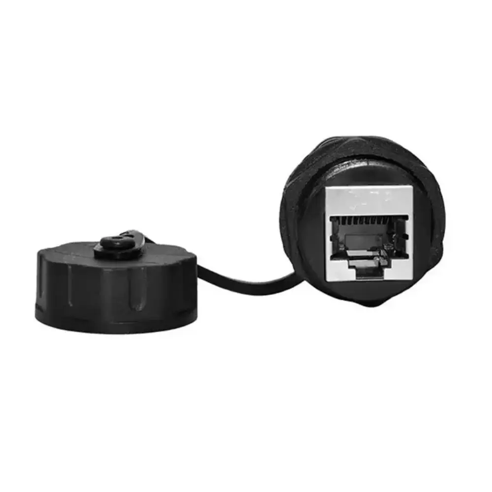 RJ45 Network Connector Cat6A RJ45 Network Connector IP68 Waterproof Joint Circular RJ45 Plug Panel Socket Ethernet Bridge Joint