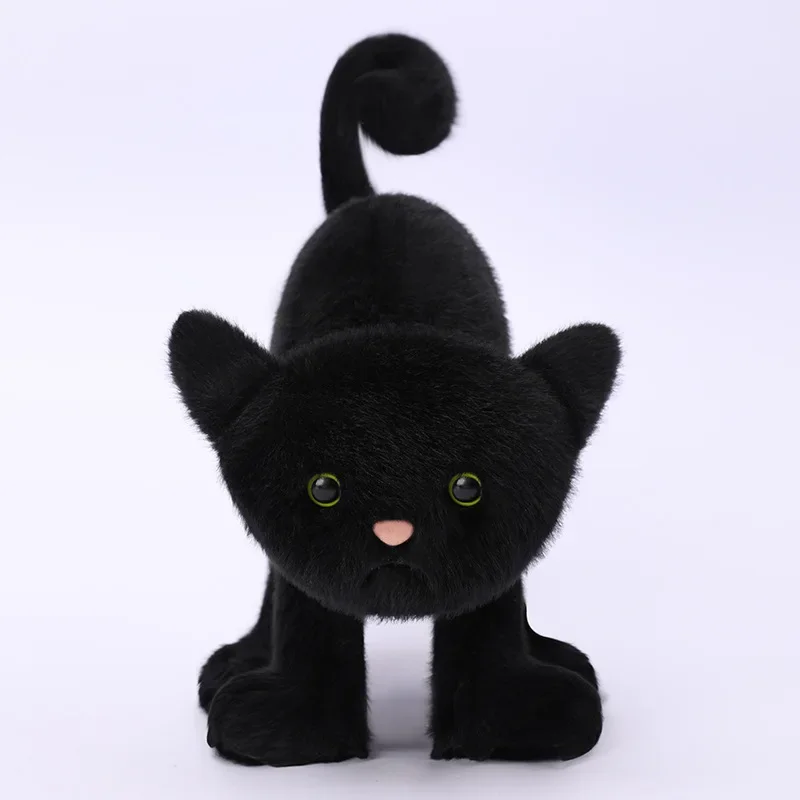 Juguetes de peluche de cuervo negro, muñeco de pájaro de peluche, gato negro de Halloween, bonito sombrero de búho, juguetes de peluche, almohada de fantasma pequeña, regalo