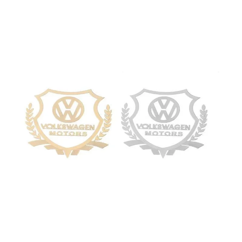 2pcs Car Metal Emblem Wiper Window Stickers Reflective Decals For VW Volkswagen GTI Golf 6 7 5 4 3 2 8 MK4 MK6 MK7 MK5 MK3 MK2