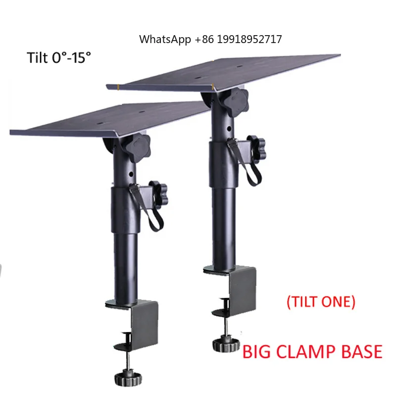 (1 pair=2pc) XP-05T-L height adjustable universal projector desktop stand speaker mount with tray 0-70mm with BIG clamp base