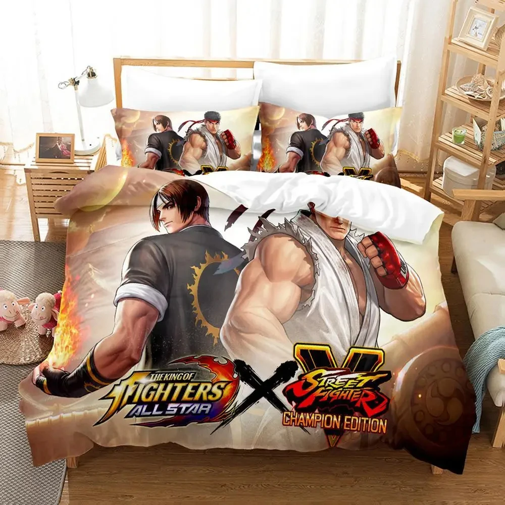 

3d Printing Anime The King Of Fighter Bedding Set Boys Girls Twin Queen Size Duvet Cover Pillowcase Bed Kids Adult Home Textile