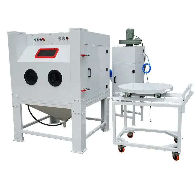 Portable Turntable Dry Sandblasting Machine Blaster Cabinet