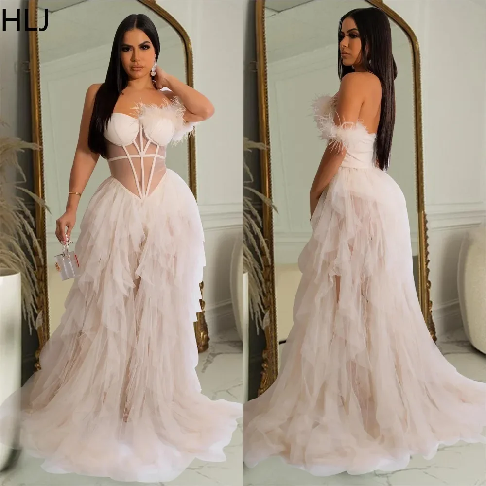 

HLJ Fashion Mesh Perspective Corset Evening Party Tube Dress Women Sleeveless Aline Floor Dresses Sexy Female Club Vestidos 2023