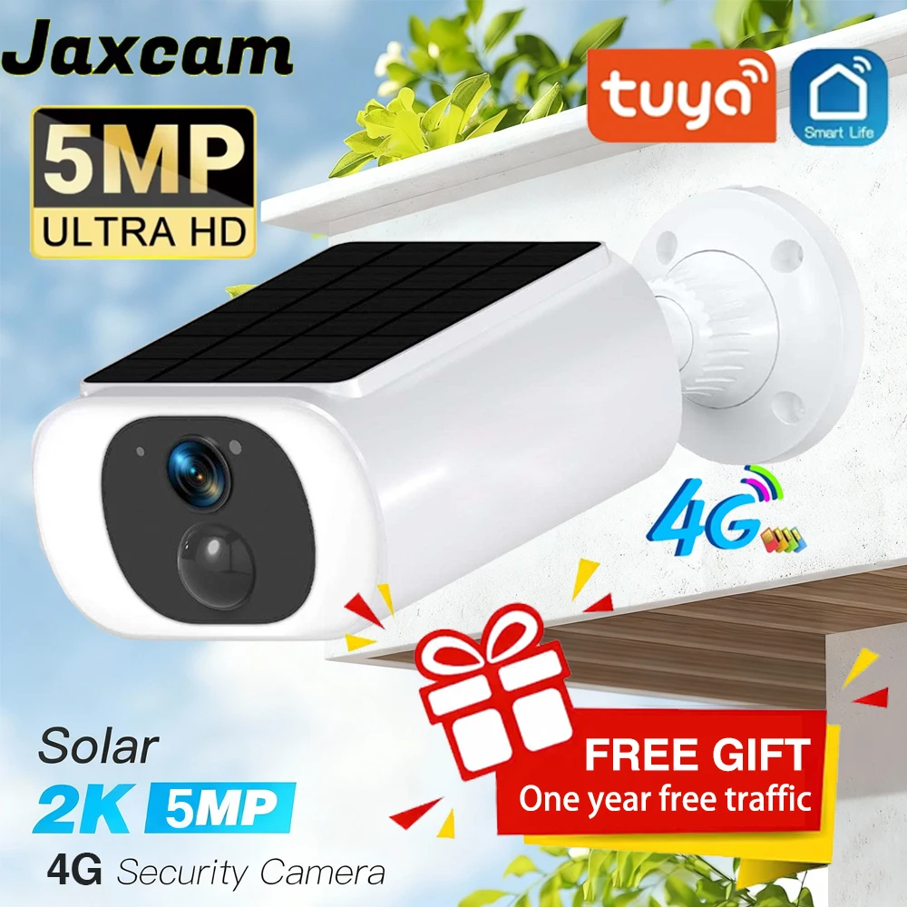 

Tuya 4G SIM Card Lifetime Solar Bullet Camera Outdoor 5MP Waterproof Battery Powered CCTV Surveillance Security Camera