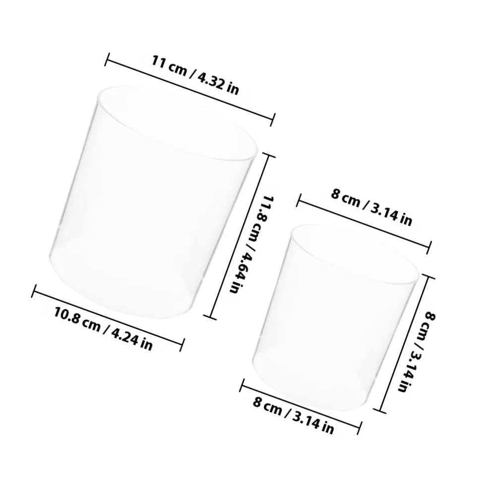 2 個クリアオイルランプ煙突ガラス交換用透明ランプカバー屋外キャンプシェードガラスランプシェード