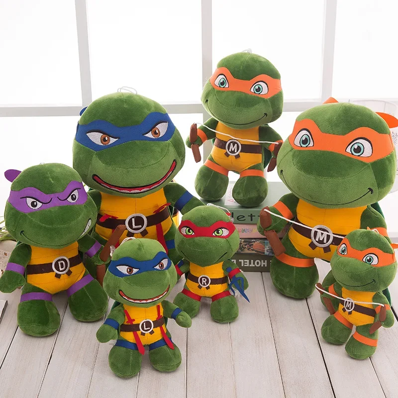 TMNT-Peluche Teenage Mutant Ninja Turtles pour Fille et Garçon, Cadeaux Kawaii, Mignon, Créatif, Anime Butter, 25 cm, 35cm