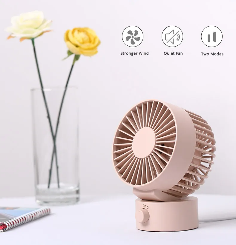 

Desk Fan USB Powered Oscillating Fan with Adjustable Head 2 Speed Mini Size Desktop Fan Portable QuietHome Office Outdoor Travel