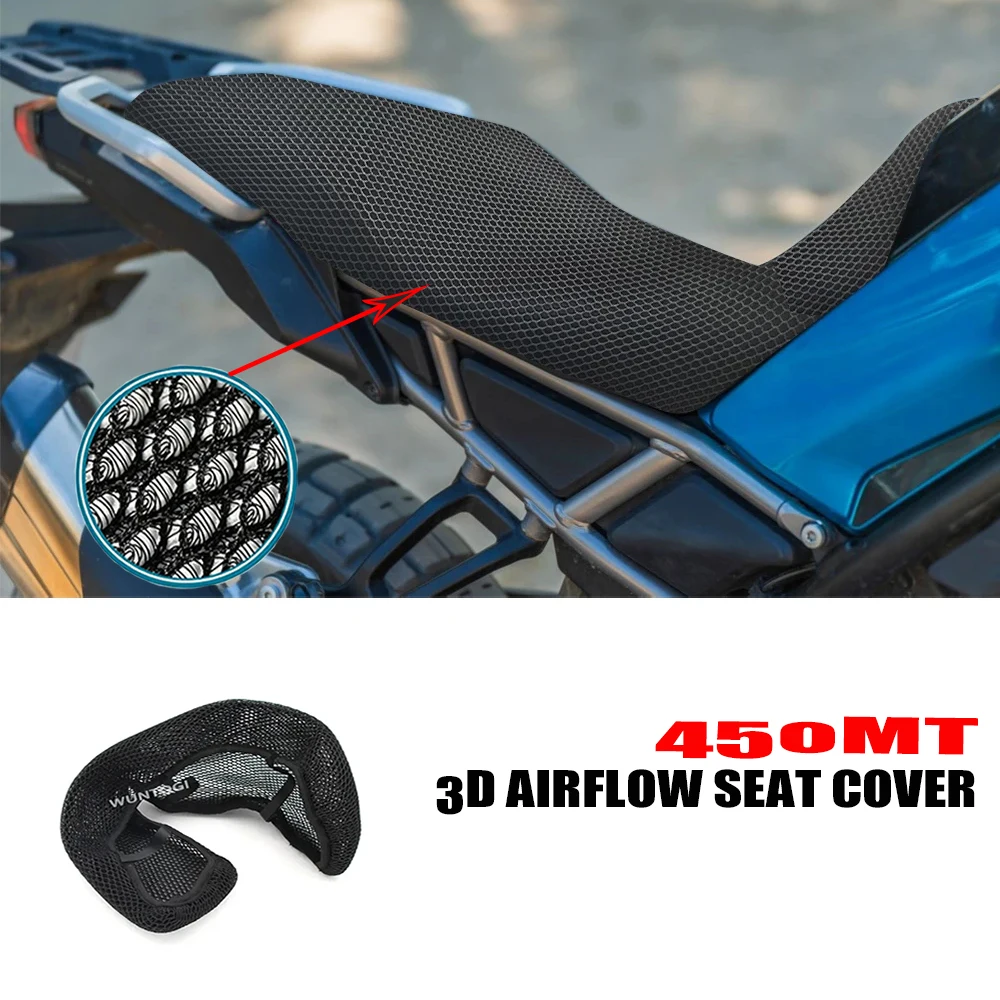 

Motorcycle Kit Seat Protect Cushion Heat Insulation Protection For CFMOTO 450MT 450 MT Seat Covers 3D Airflow Seat Cover