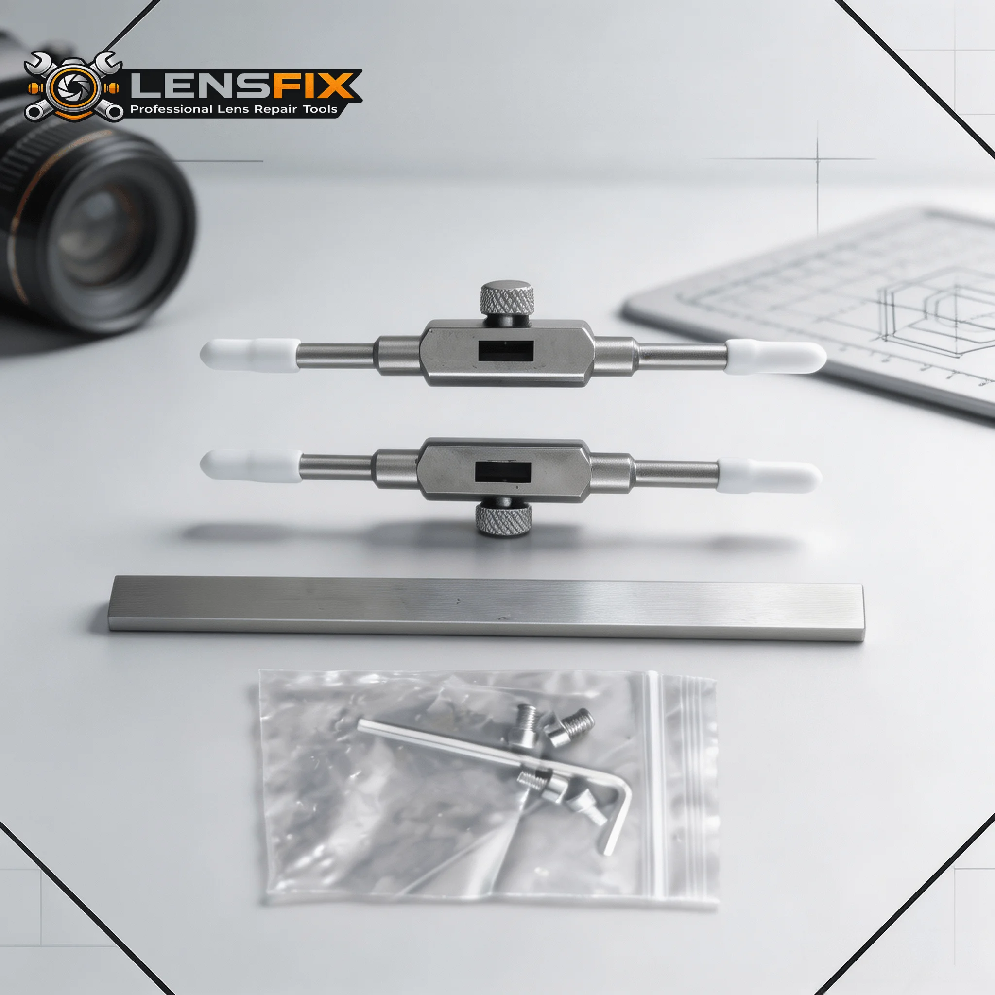 Camera Lens Disassembly Repair Tool, 10‑125mm Adjustable Dual Tip Stainless Steel Spanner Wrench for Filter Retaining Ring