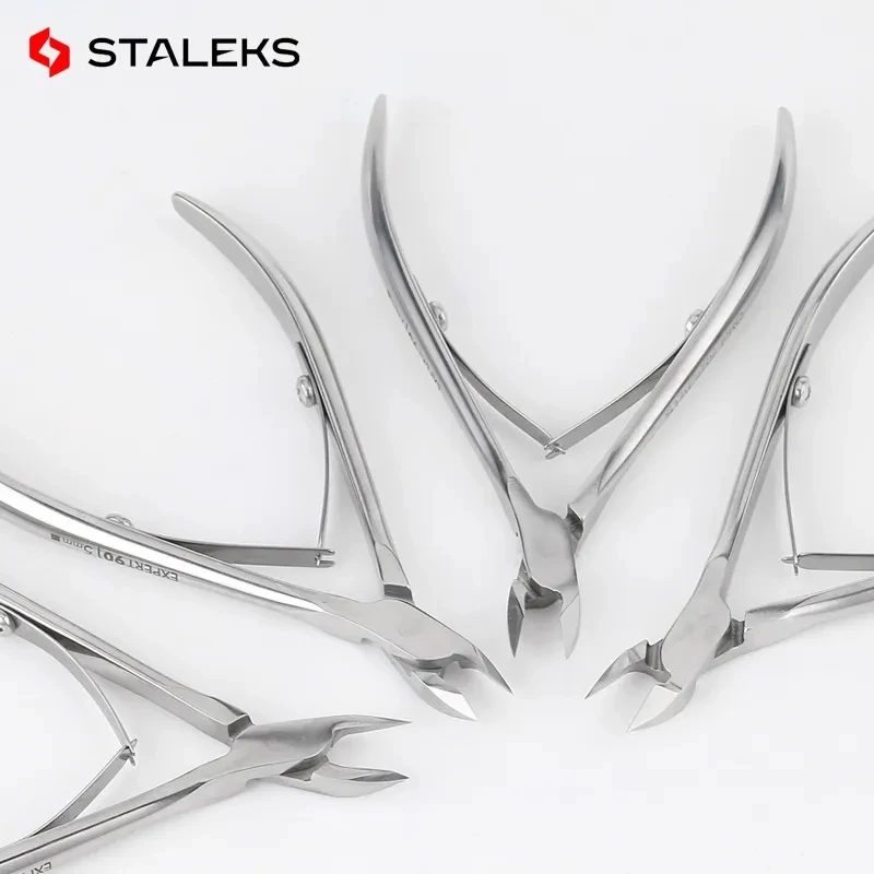 STALEKS NE-90 Nail Cuticle Nipper Trimmer Manicure Scissors Stainless Steel Clipper Dead Skin Remover Pusher Nail Art Tool