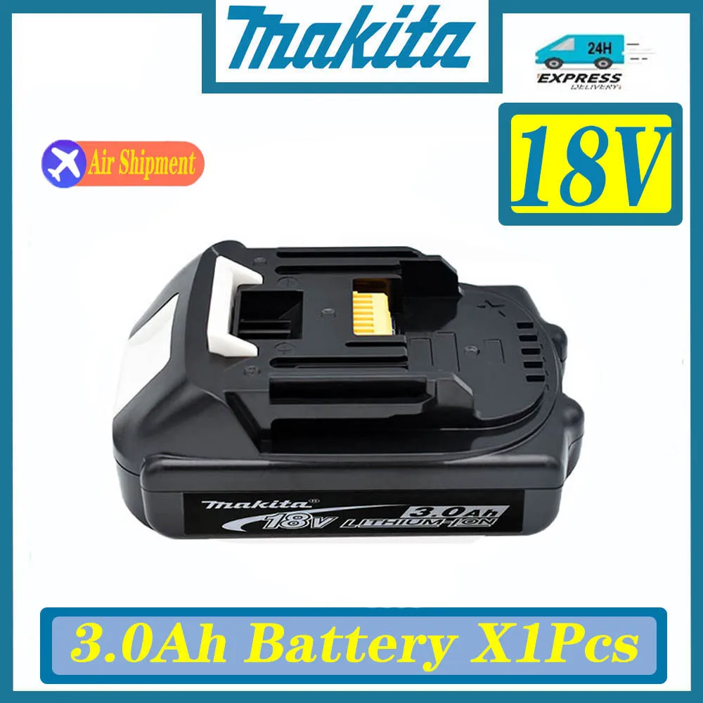 

1pcs Original For Makita 18V 3000mAh Rechargeable Power Tools Battery with LED Li-ion Replacement LXT BL1860B BL1860 BL1850