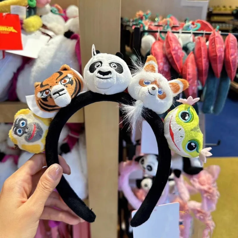 Beijing Film Park Cartoon Po Soft Furry Headband With Panda Abao Bear Design - Cute Hairband Headwear Accessory