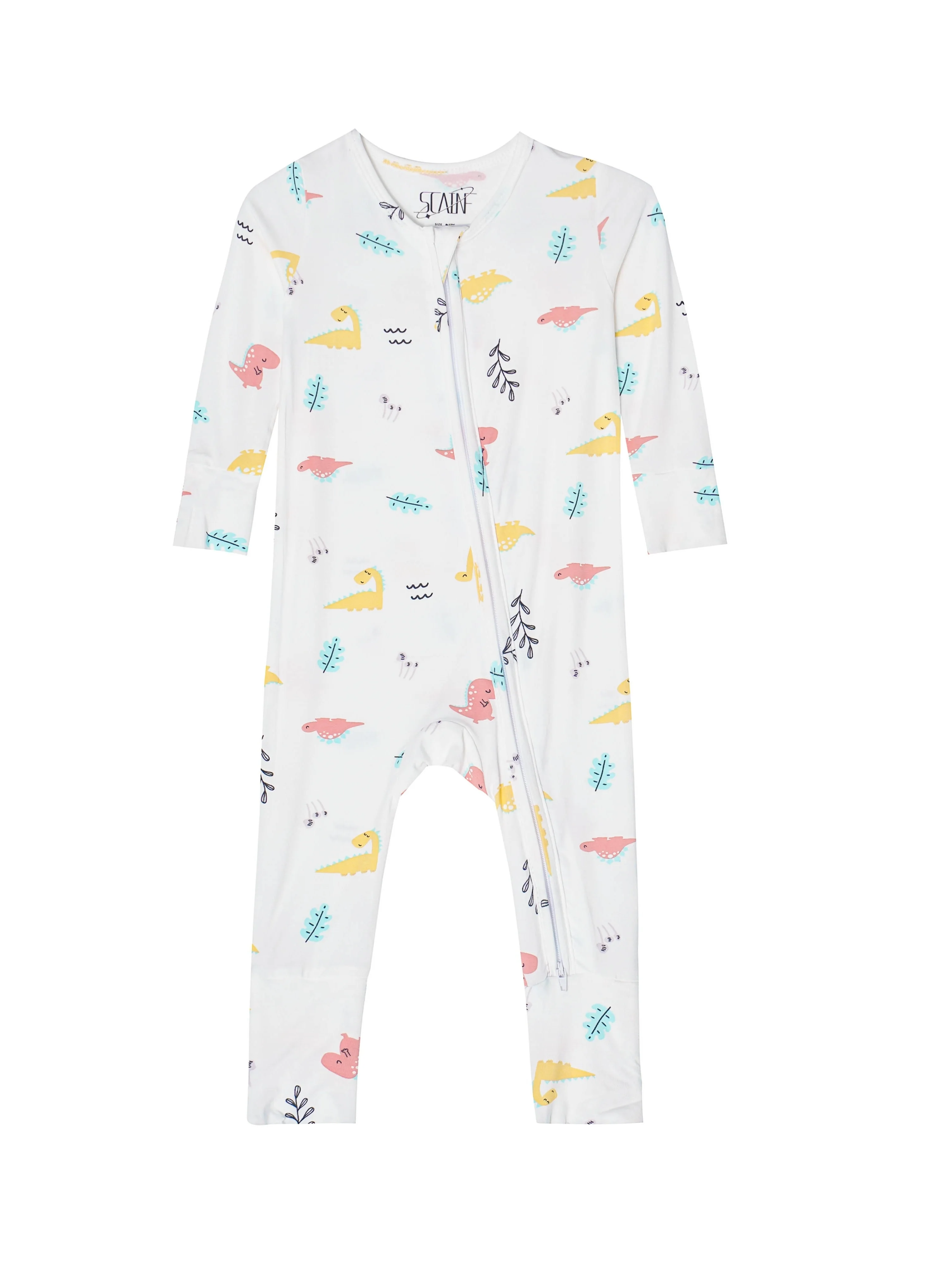 Three-piece fashion baby romper set, featuring a randomly selected bamboo fibre romper, suitable for ages 0-24 months. view 4