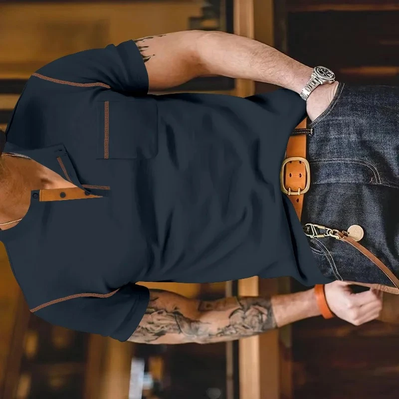 

Мужская одежда, футболка с короткими рукавами, мужские футболки с v-образным вырезом на пуговицах, новая летняя рубашка поло, футболка больших размеров, дышащие футболки