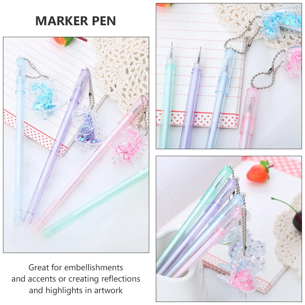 10 قطعة ديناصور قلادة هلام القلم الإبداعية طالب الحبر قلم حبر لكتابة الرسم المجلات تلوين ماركر مكتب المدرسة #1