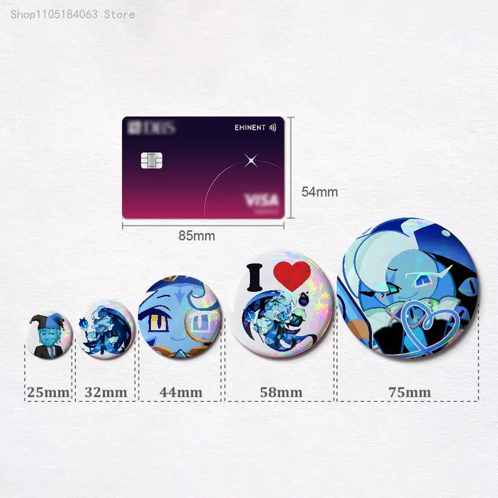 S-Shadow الحليب C-كوكي شارات 25 32 44 58 75 مللي متر جولة تأثيري دبوس حقيبة ديكور المشجعين جمع الأصدقاء الهدايا بروش تذكارية #2