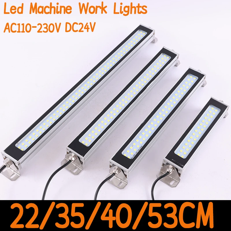 220V/24V LED Machine Tool Work Light CNC Machine Work Tube Industrial Lighting Aluminum Alloy IP67 Waterproof Workshop Light