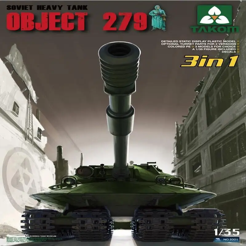 

1/35 Soviet Heavy Tank OBJECT 279 3in 1 TAKOM 2001 Assembly Model Kit