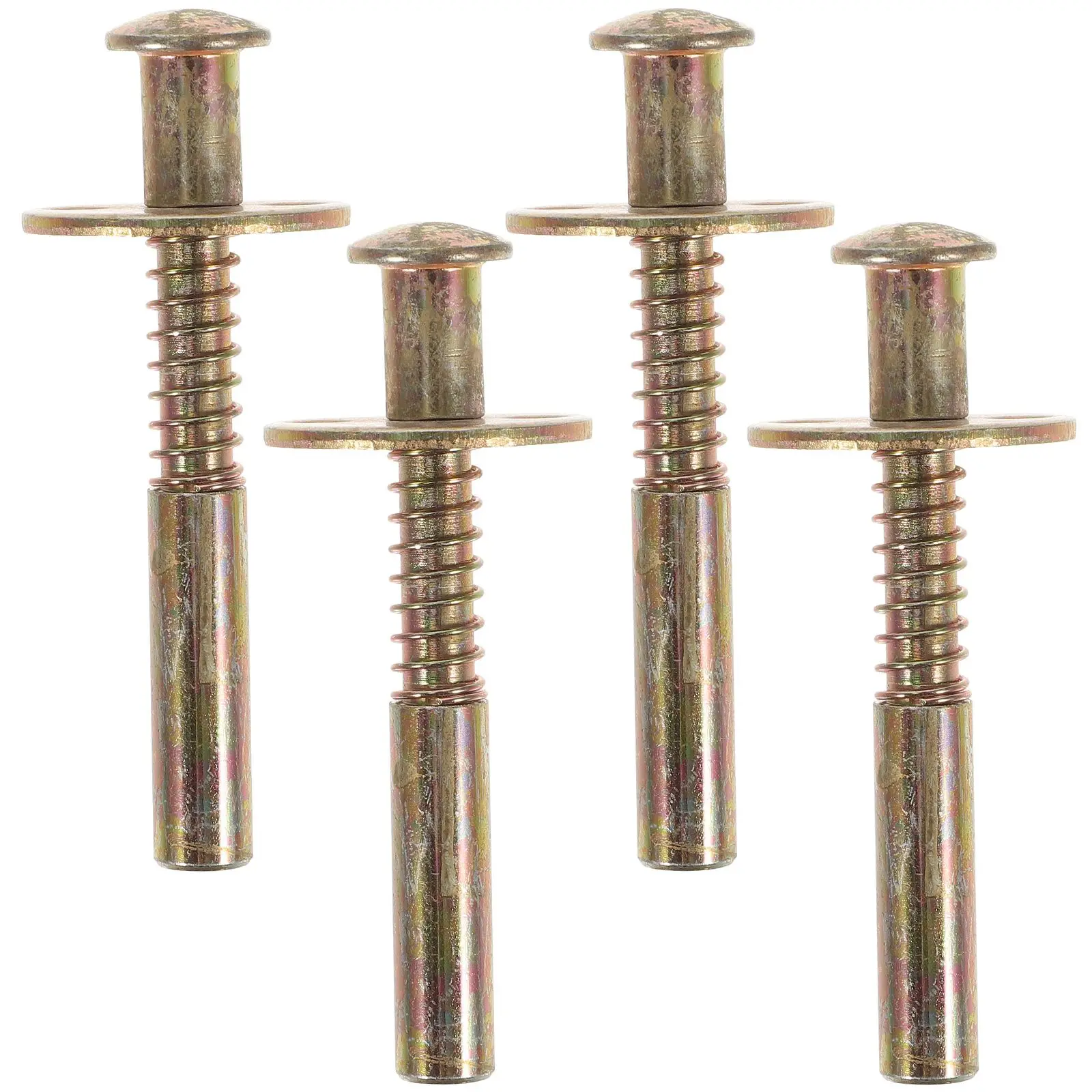 

4 Pcs Spring Loaded Plunger Latches Iron Wear Resistance Corrosion Resistance Baby Crib Pin Bed Fastening Fittings Hardware