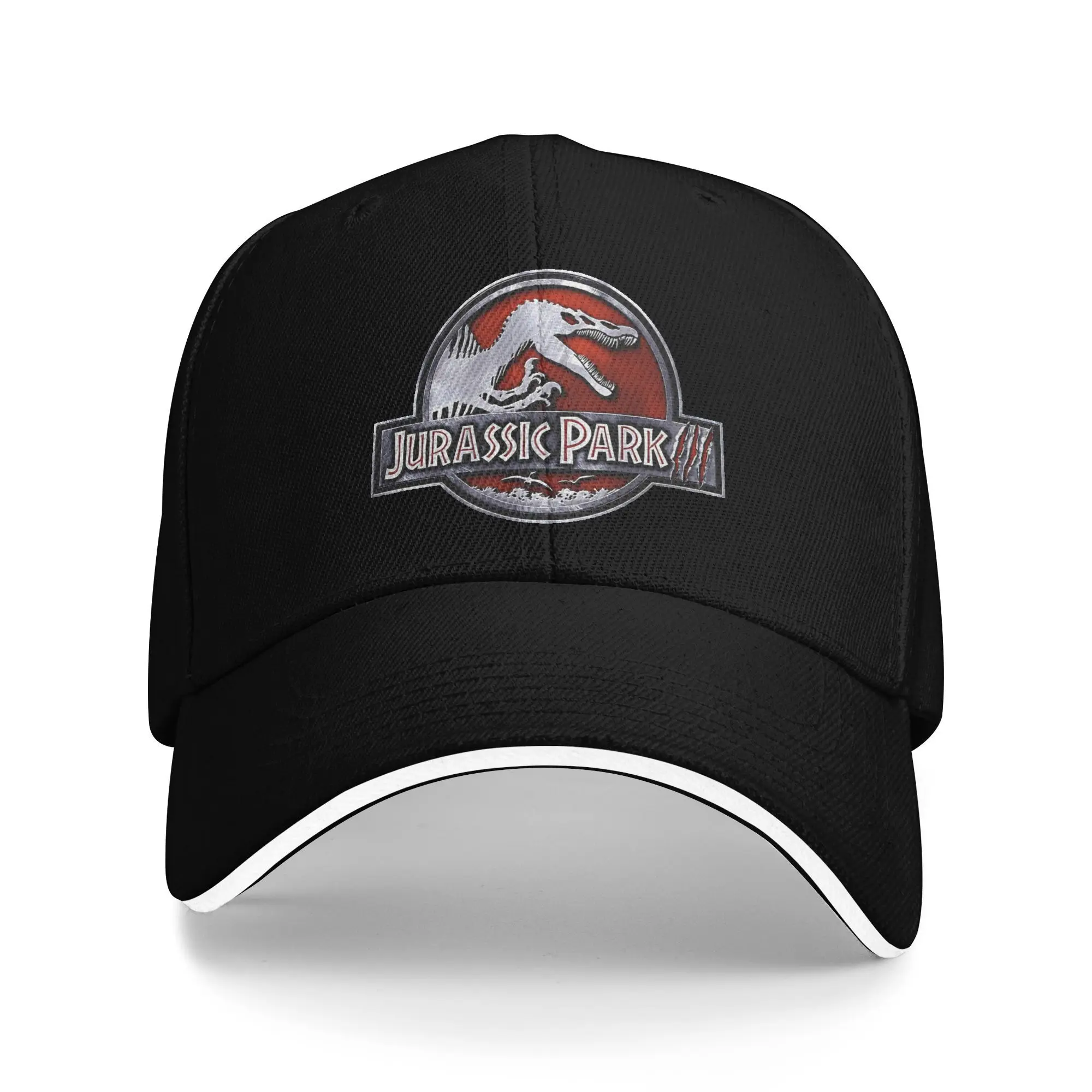 

Jurassic Park JP3 Logo Sun Baseball Cap Summer Men Women Print Hip Hop Hats Adjustable Casual Outdoor Sport Baseball Caps