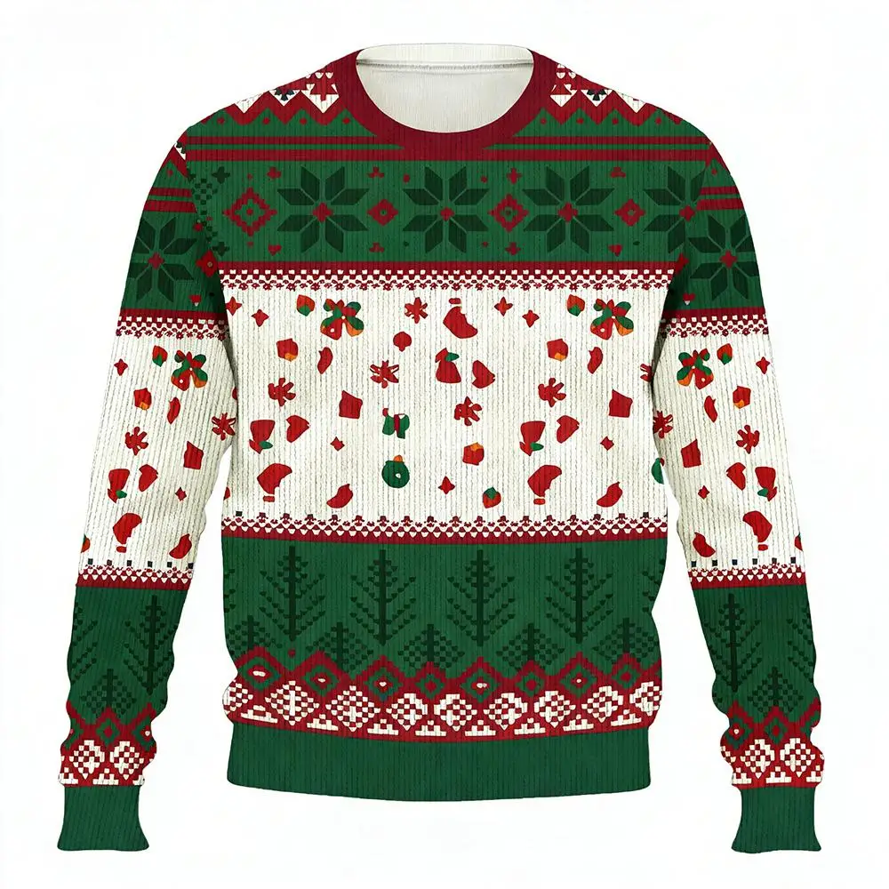 Funny Ugly Christmas Sweater DIY Face Family Portrait Custom Photo 3D Printed Pullover Personalized Christmas Gift Unisex Jersey - Image 6