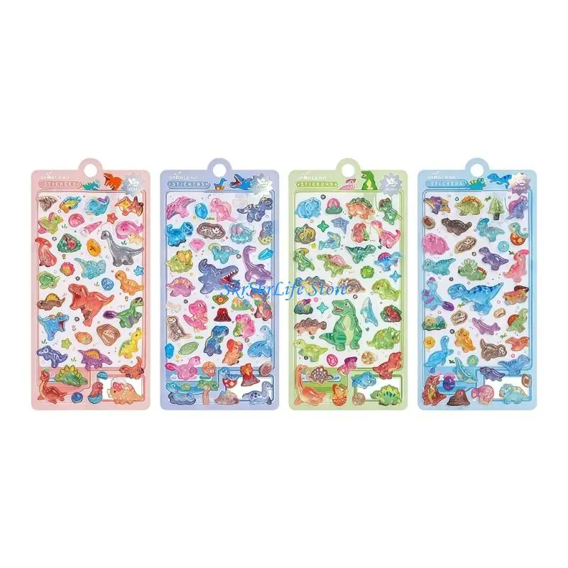 E65E Handcraft Sticker Reusing Tiny Patches for Water Bottle, Notebook, Scrapbooking