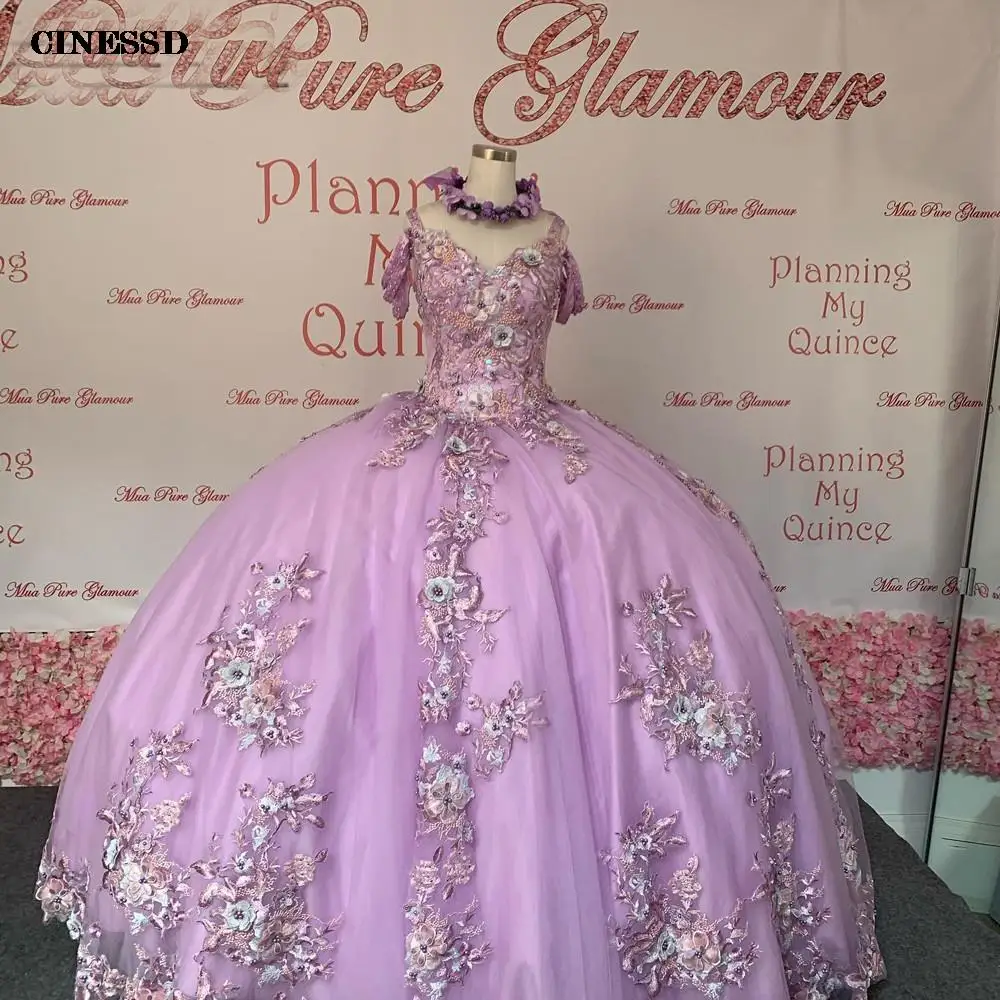 Vestido de quinceañera de flores hecho a mano para niña, ropa de graduación con hombros descubiertos, azul cielo claro, fiesta de graduación, 2022