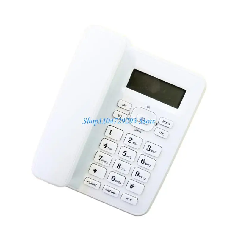 Y2GD KX-6001CID Telehone Large Buttton Caller LED Display Phone No Need Battery