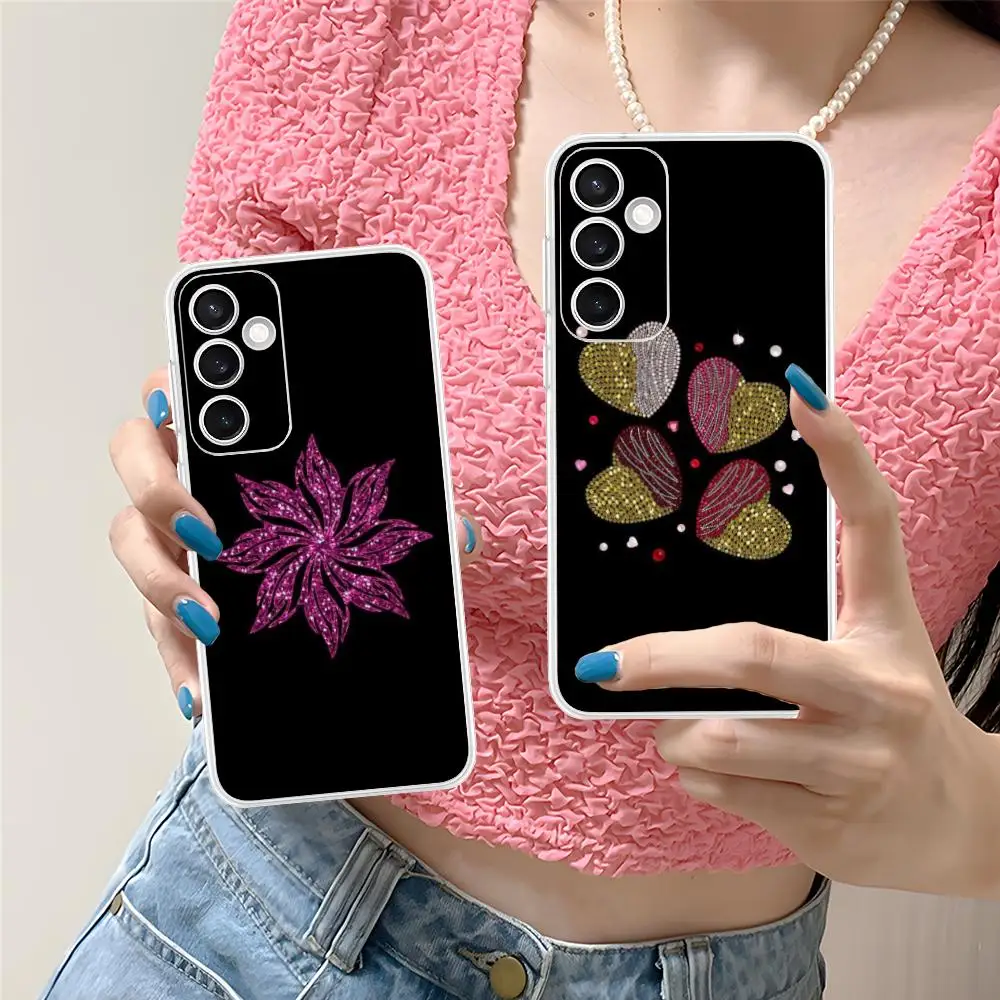 Shining Diamond Mobile Phone Case for Samsung Galaxy S25 S24 S23 S22 S21Plus FE Ultra Clear Colorful Cover Luxury Smartphone