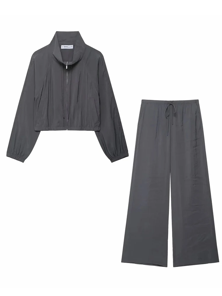 Nieuwe dameskleding Europese en Amerikaanse stijl Casual mode Veelzijdige eenvoudige en comfortabele top- en broekset met lange mouwen