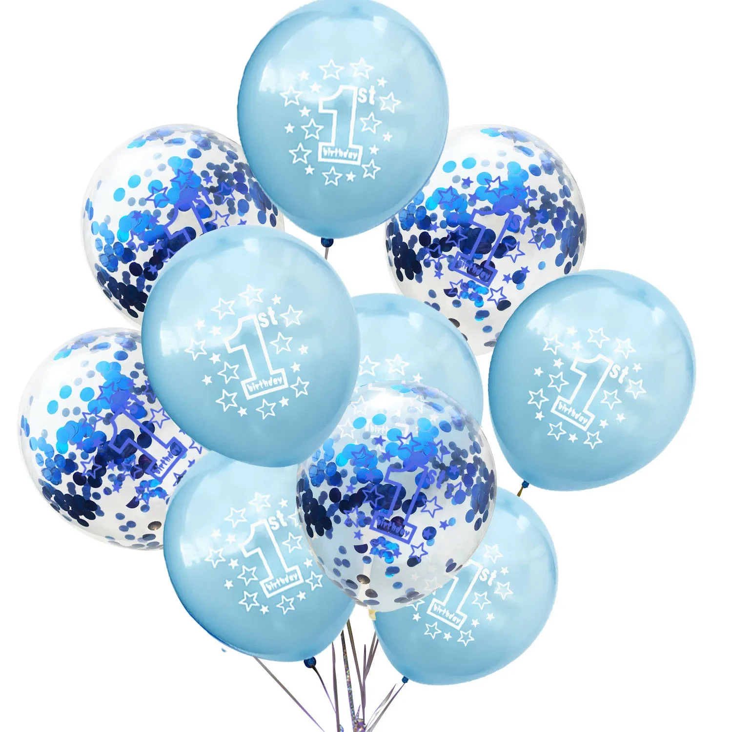 10 sztuk chłopiec 1st balonik urodzinowy jeden 1 rok stare pierwsze urodziny przyjęcie rocznicowe Decor lateksowy balon dzieci urodziny przysługę