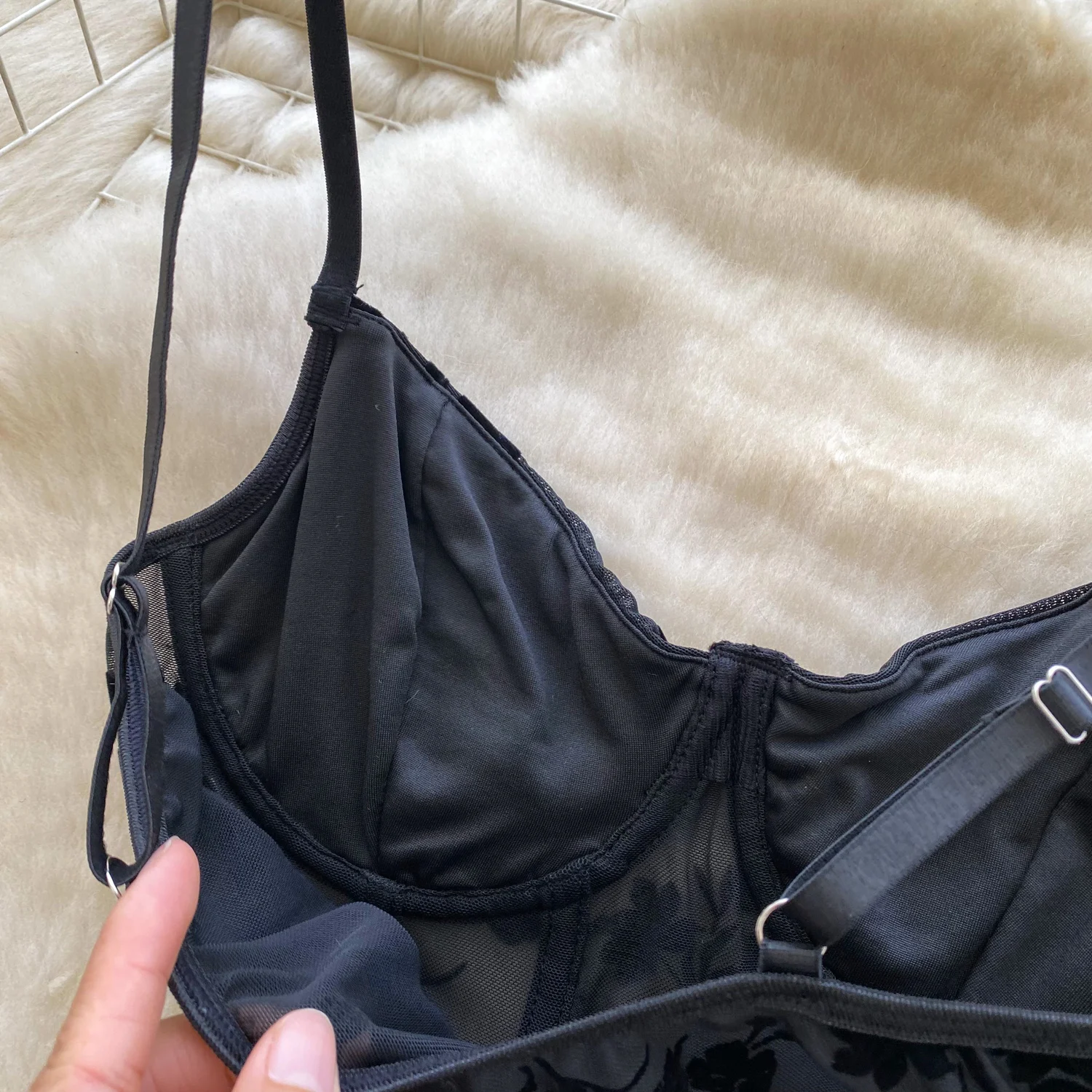 Women Hotsweet Vintage print mesh Bodysuits Chic Sleeveless Jumpsuits Top Rompers Sexy Clothing