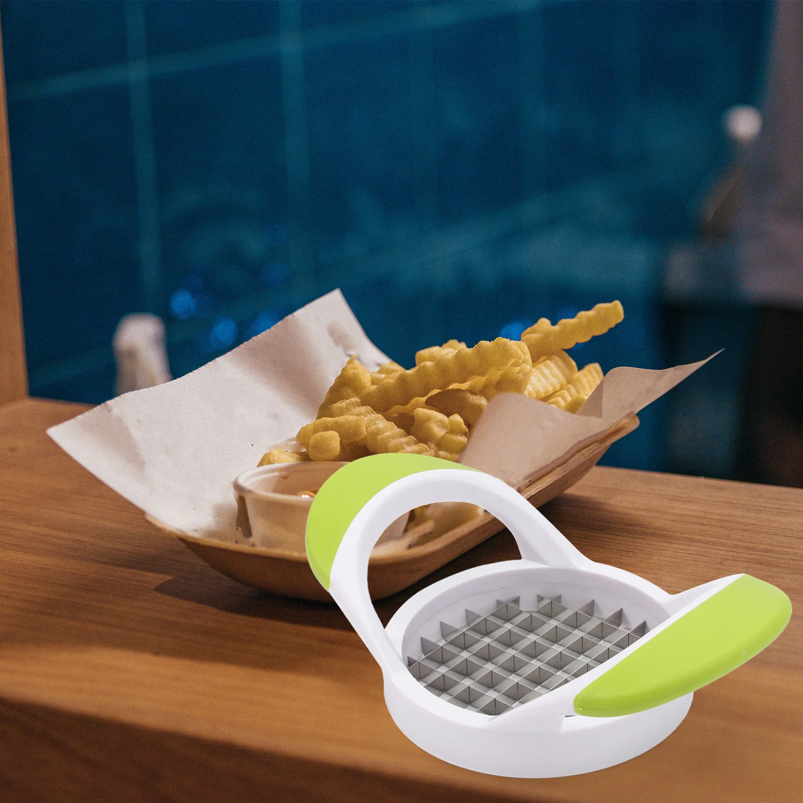 

Stainless Steel Potato Slicer Cutter for French Fries Homemade Kitchen Gadget Clean Sanitary DIY Cooking Essential with Comfort