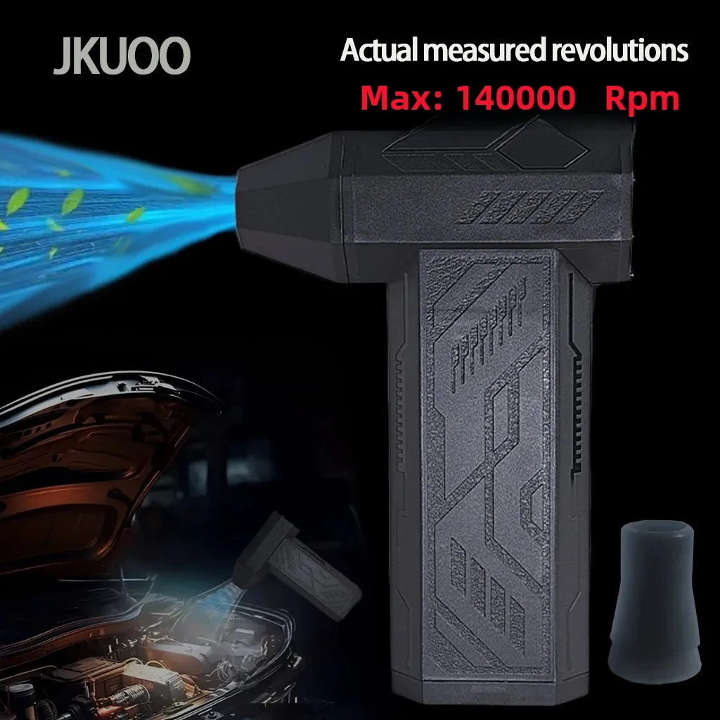 JKUOO Mini Turbo Jet Fan Electric Air Duster with 3 Gear Adjustable 140000RPM Wind Speed 52m/s Car Computer Cleaning Blower Tool