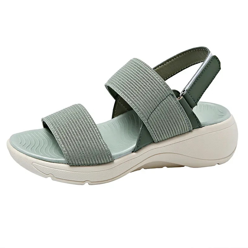 Women\'s Platform Sport Sandals Summer 2024 Comfortable Woman Shoes Fashionable Beach Green Sandal Black Sandalias De Mujer