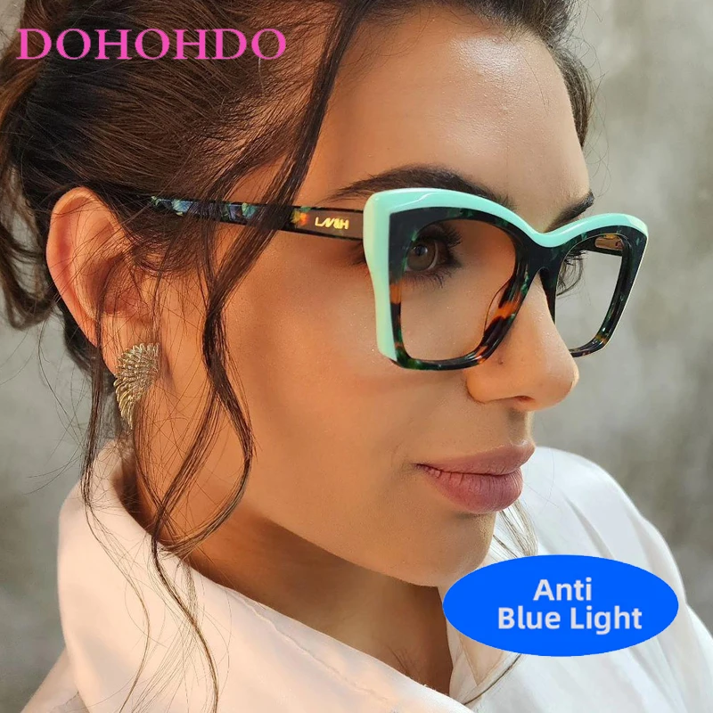 

Retro Classic TR90 Cat Eye Blue Light Blocking Glasses Women Fashion Luxury Designers Computer Play Games Eye Protection Eyewear