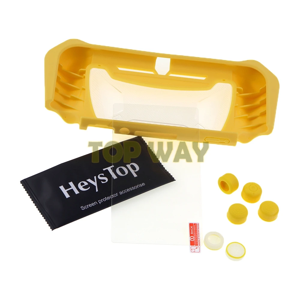 1pc para nintend switch lite volta filme de vidro transparente tpu + material pc capa de pele caso aperto para nintendo switch lite