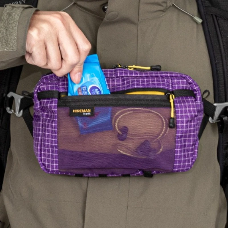 حقيبة الخصر الرياضية الخارجية UHMWPE حزمة مراوح للمشي لمسافات طويلة والتخييم وركوب الدراجات حزمة أكياس تخزين الهاتف تروس المخيم