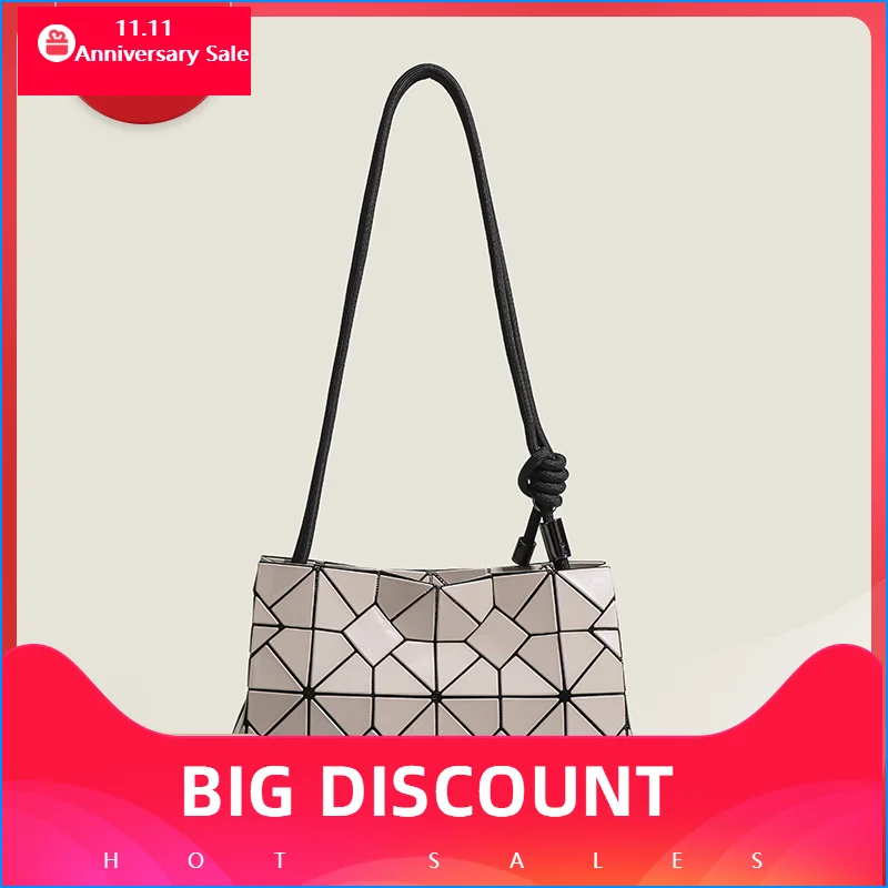 New 2024 Women Geometry Handbag Geometric Diamond Lattic Folded Totes Shoulder Bags  Clutch Luxury Brand Bags Designer Bolsas