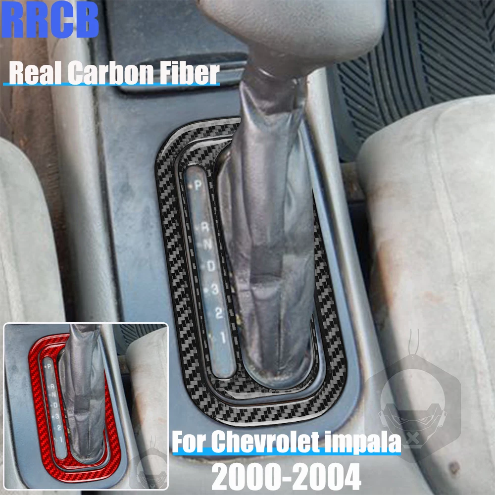 

Настоящие автомобильные аксессуары из углеродного волокна, набор панелей переключения передач, мягкая наклейка, наклейка для Chevrolet Impala 2000 2001 2002 2003 2004