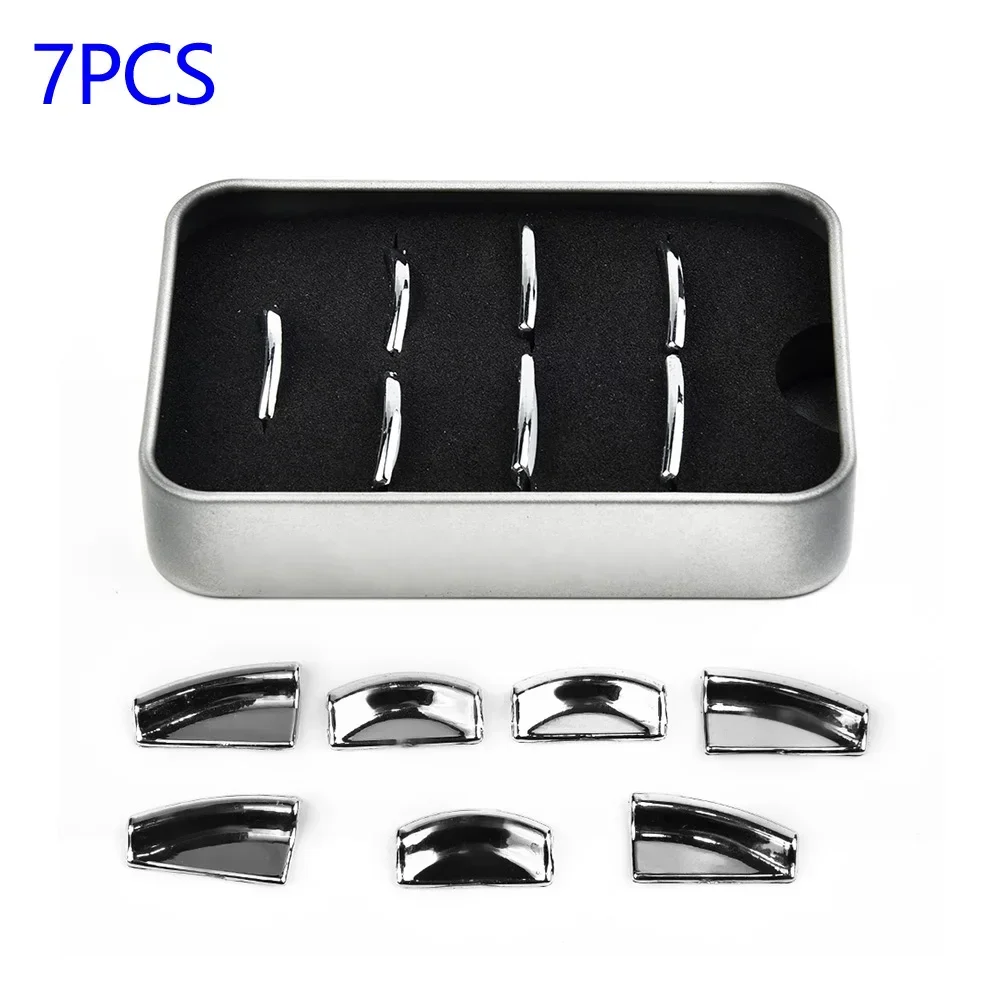 7pcs Chrome Door Lift Button Stickers For Mercedes For Benz E W212 C W204 GLK X204 ML GL W166 X166 Class Door Lift Button