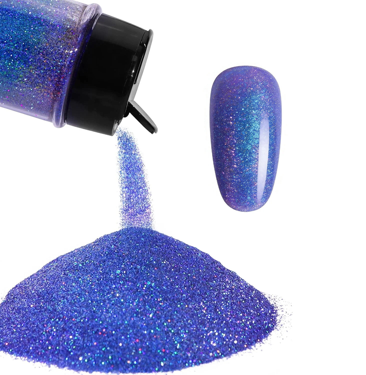 Holografischer Extra Feiner Glitzer - Türkisfarbener Glitzer 50 g/1,76 oz, 0,2MM Epoxid-Glitzer für Harz, Kunst, Handwerk, Nägel, Kerzenherstellung – Detail 22