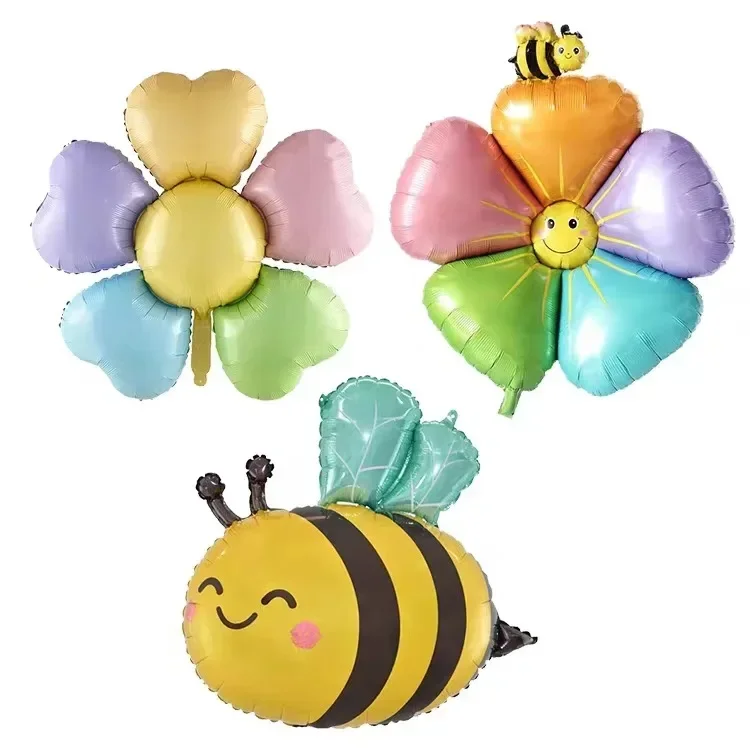 Cartoon Animal Balloons Large Colorful Flower Bee Ant Mantis Insect Helium Balloon Baby Party Decor Kids Gifts