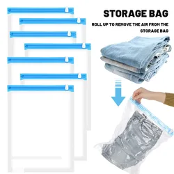 No Need Pump Vacuum Storage Bags Large Capacity Clothes Organize Bag Space Saver Home Comforters Blankets Compression Pounches