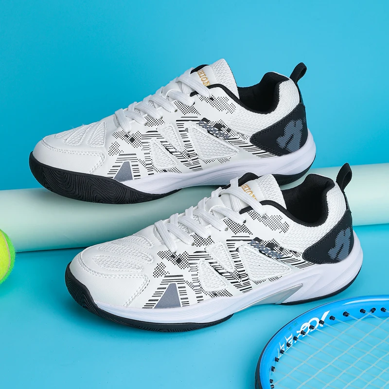 New Men's Badminton Pickleball Tennis Shoes Lightweight Breathable Non-Slip Court Sneakers for Racquet Sports Training 39-46