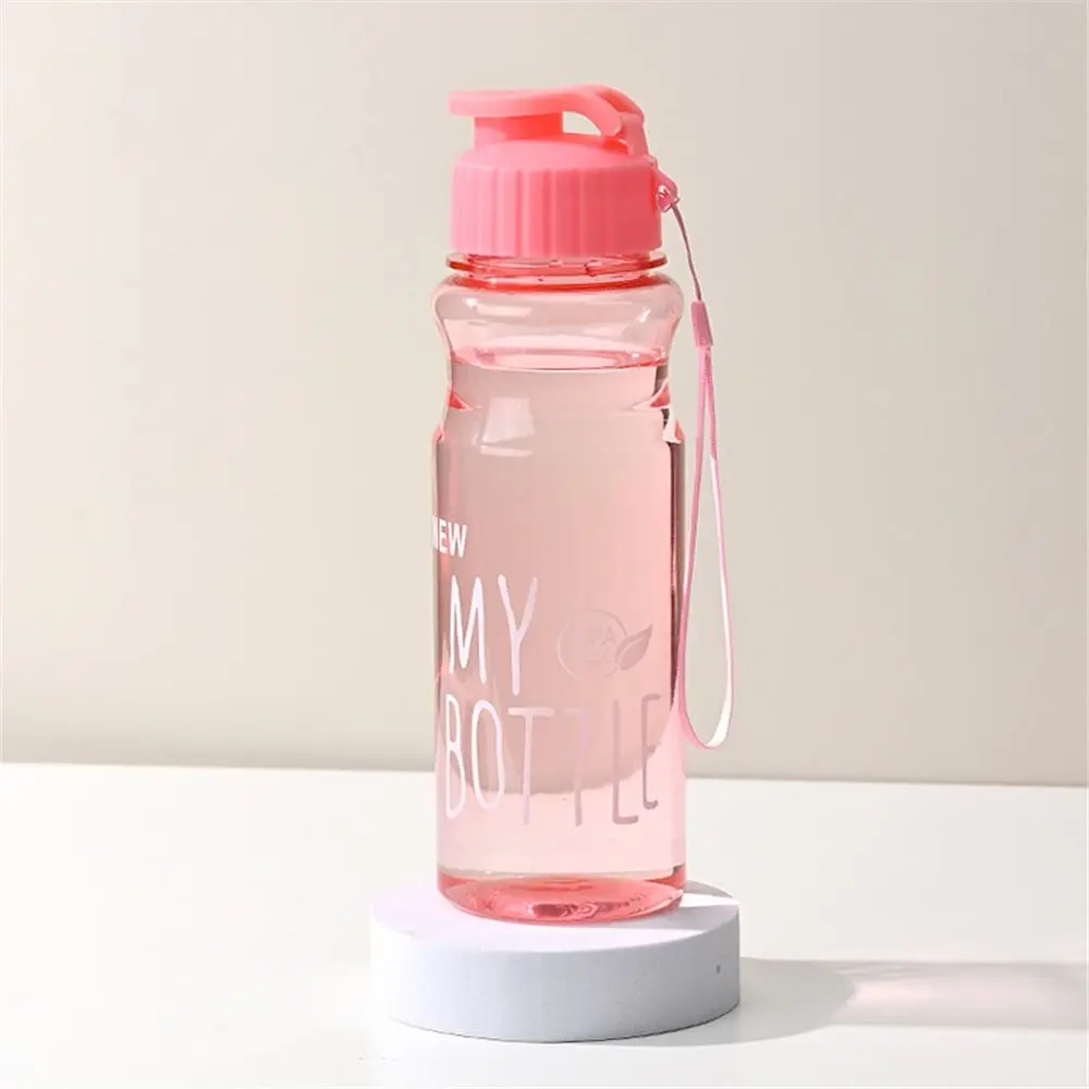 550ML Travel Transparent Multi-color Large Capacity Water Bottle Plastic Water Cup