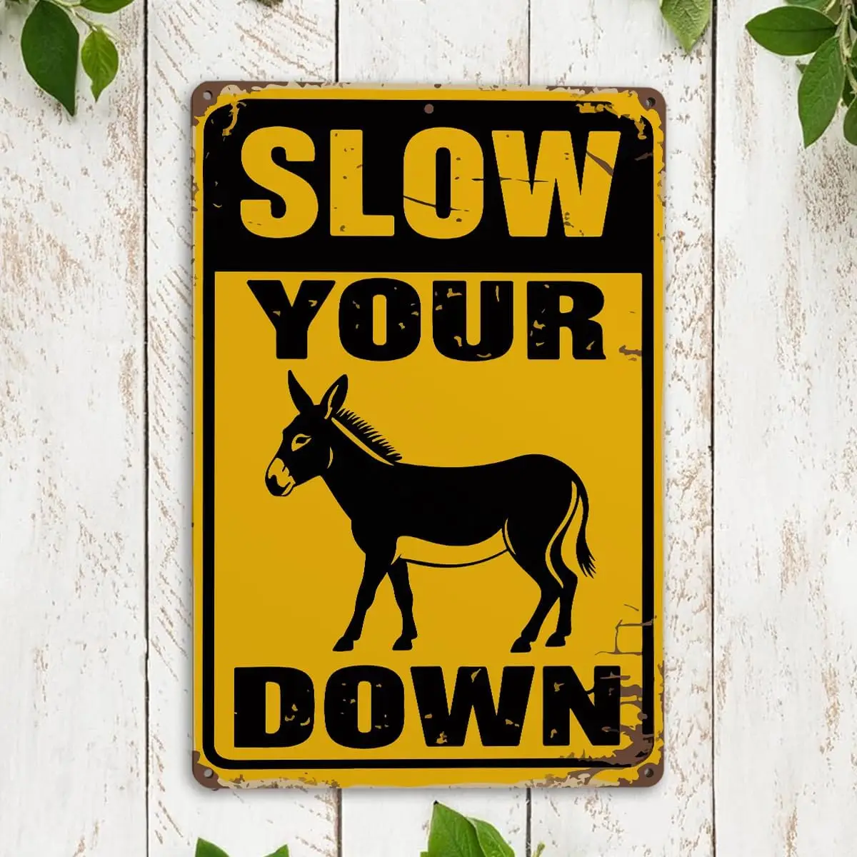 Funny Slow Down Warning Signs | for Neighborhoods Vintage Yard Metal Tin Man Cave Garage Decor Warning Sign Road Drive Slow Spee