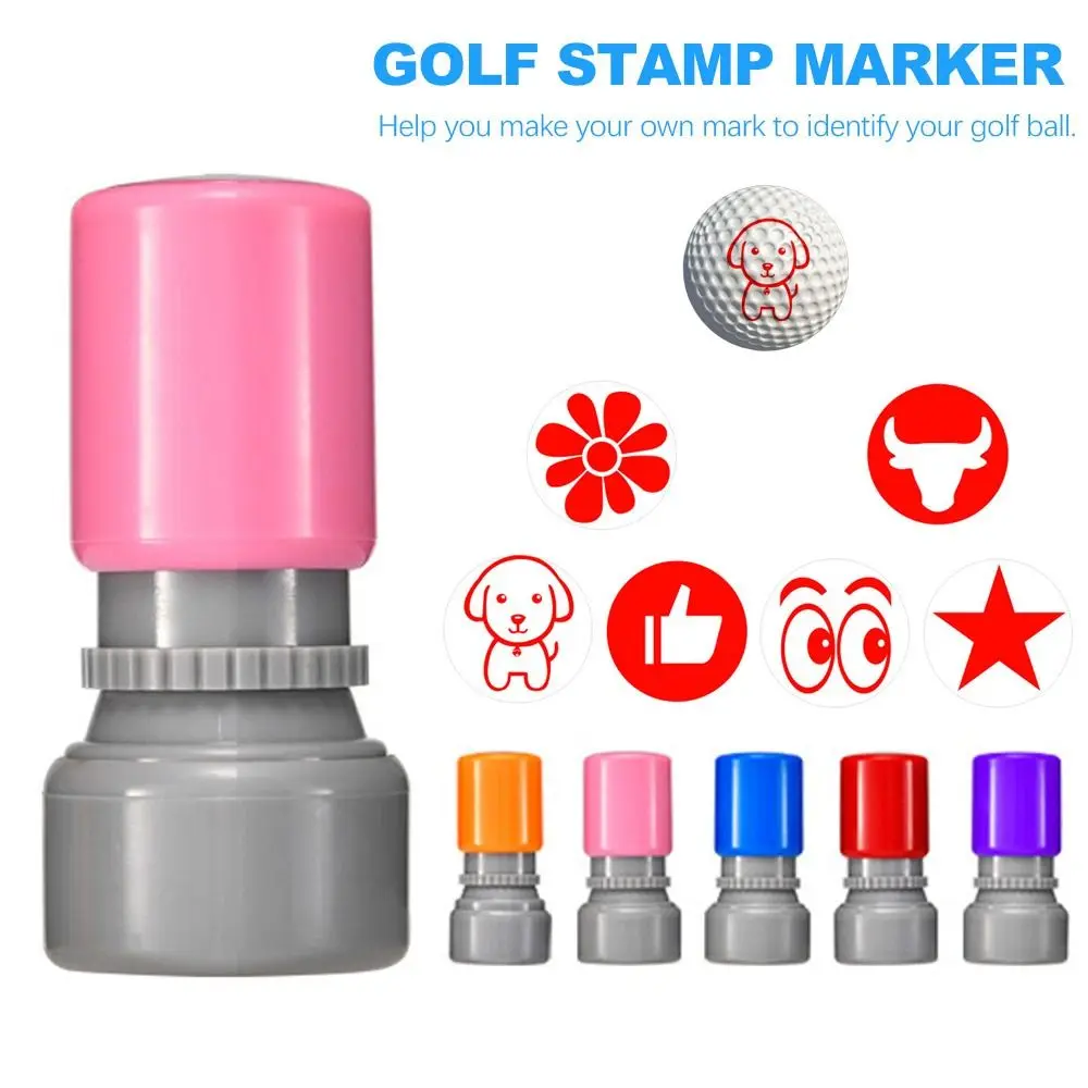 Shell Color Random Golfer Gift Quick-dry Golf Ball Stamper Golf Accessories Mark Seal Golf Stamp Marker