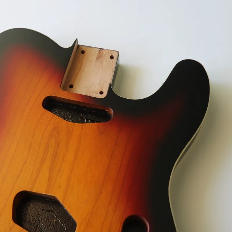 DIY Double-Sided Hemming Tele Guitar Body Double Alder Body Sunset Matte Nitro Paint